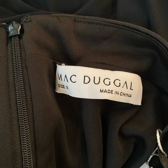 Mac Duggal 68166 Floral Sequined Criss Cross Bodice Gown Cut Out Black 8 - Picture 7 of 7